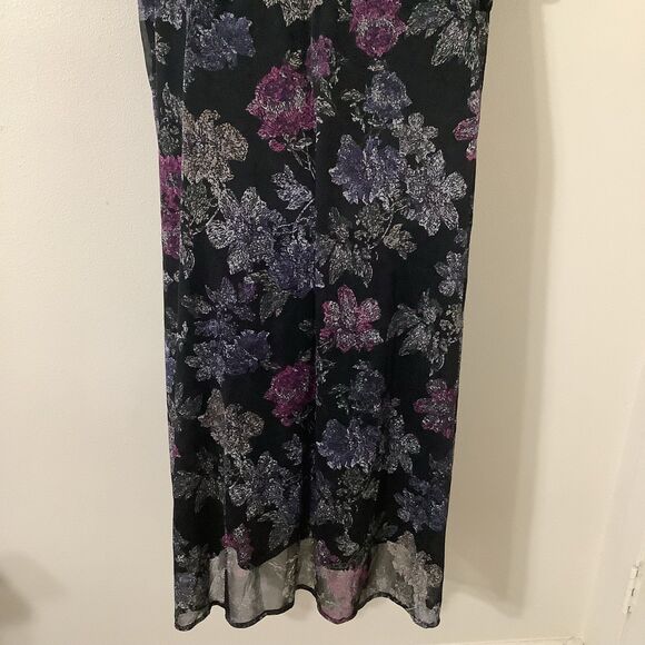 Catherine's Black Floral Witchy Whimsigoth Dark Cottagecore Maxi Dress 30-32W - Picture 7 of 8
